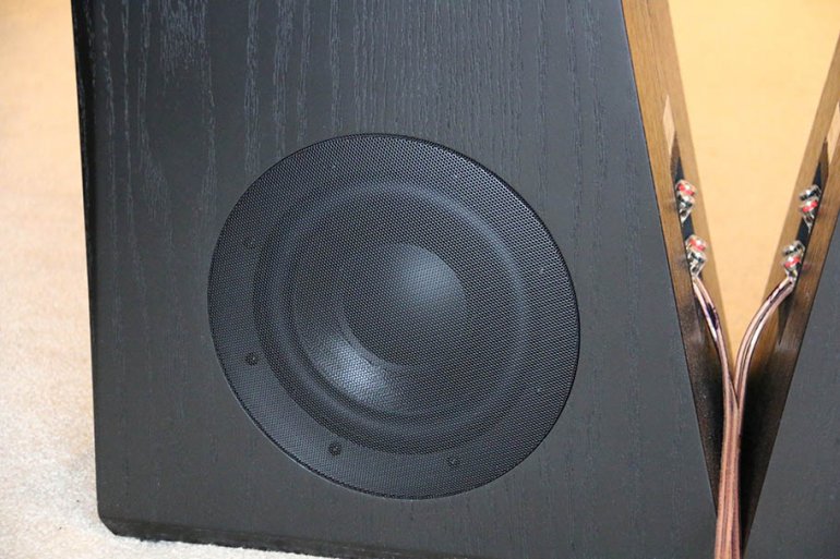 Twin, angled 8" woofers flank each speaker | The Master Switch