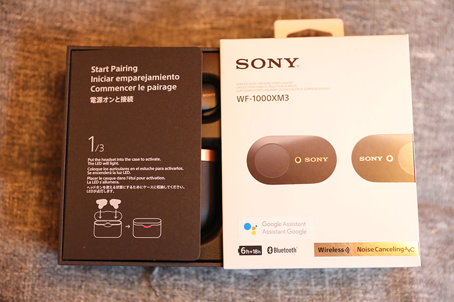 Sony WF-1000XM3 true wireless earbuds packaging | The Master Switch