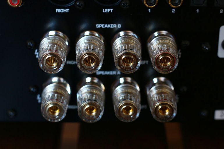 The RA-1572 offers not one but two sets of binding posts | The Master Switch