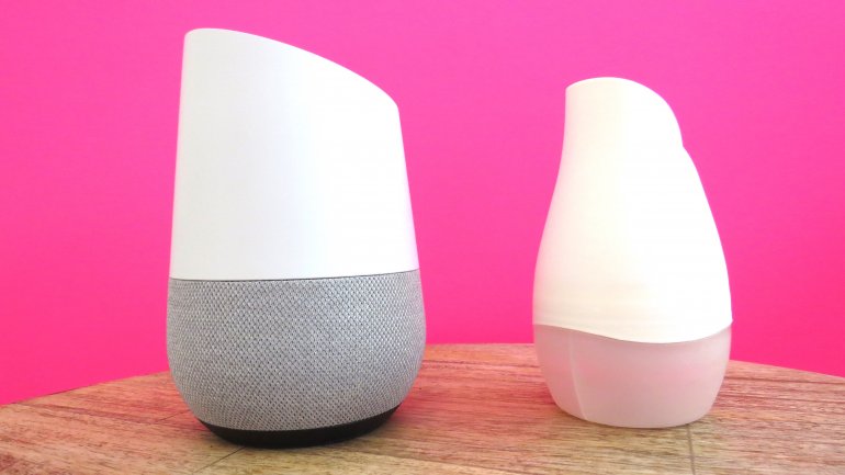 The Google Home looks very similar to the Glade Solid Air Freshener | The Master Switch