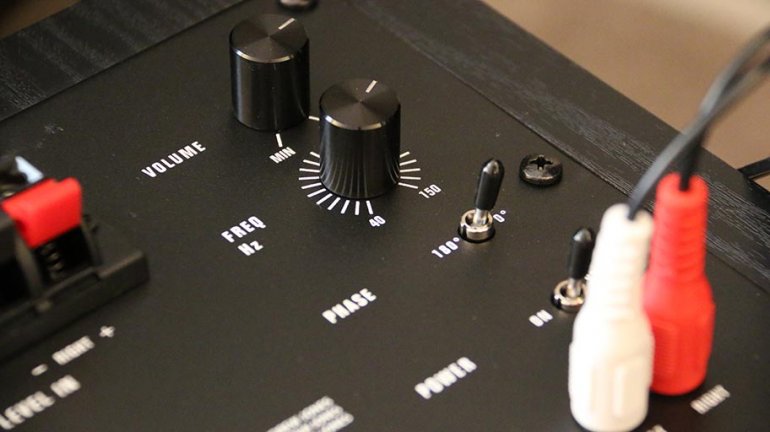 The controls on the rear of the subwoofer | The Master Switch